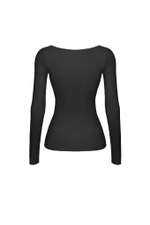 black off the shoulder long sleeve