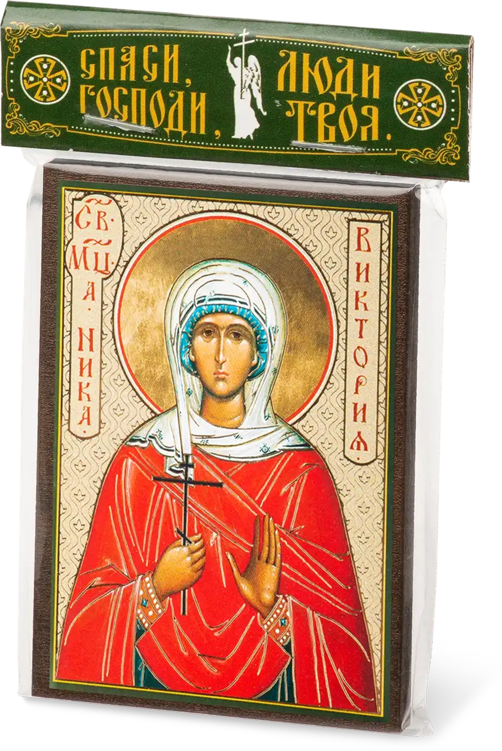 Икона "Ника (Виктория) Коринфская" 6х9 на МДФ-6