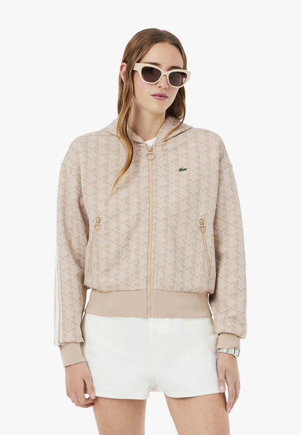 Lacoste Толстовка на молнии - Бежевый (LA221J05A-B11)