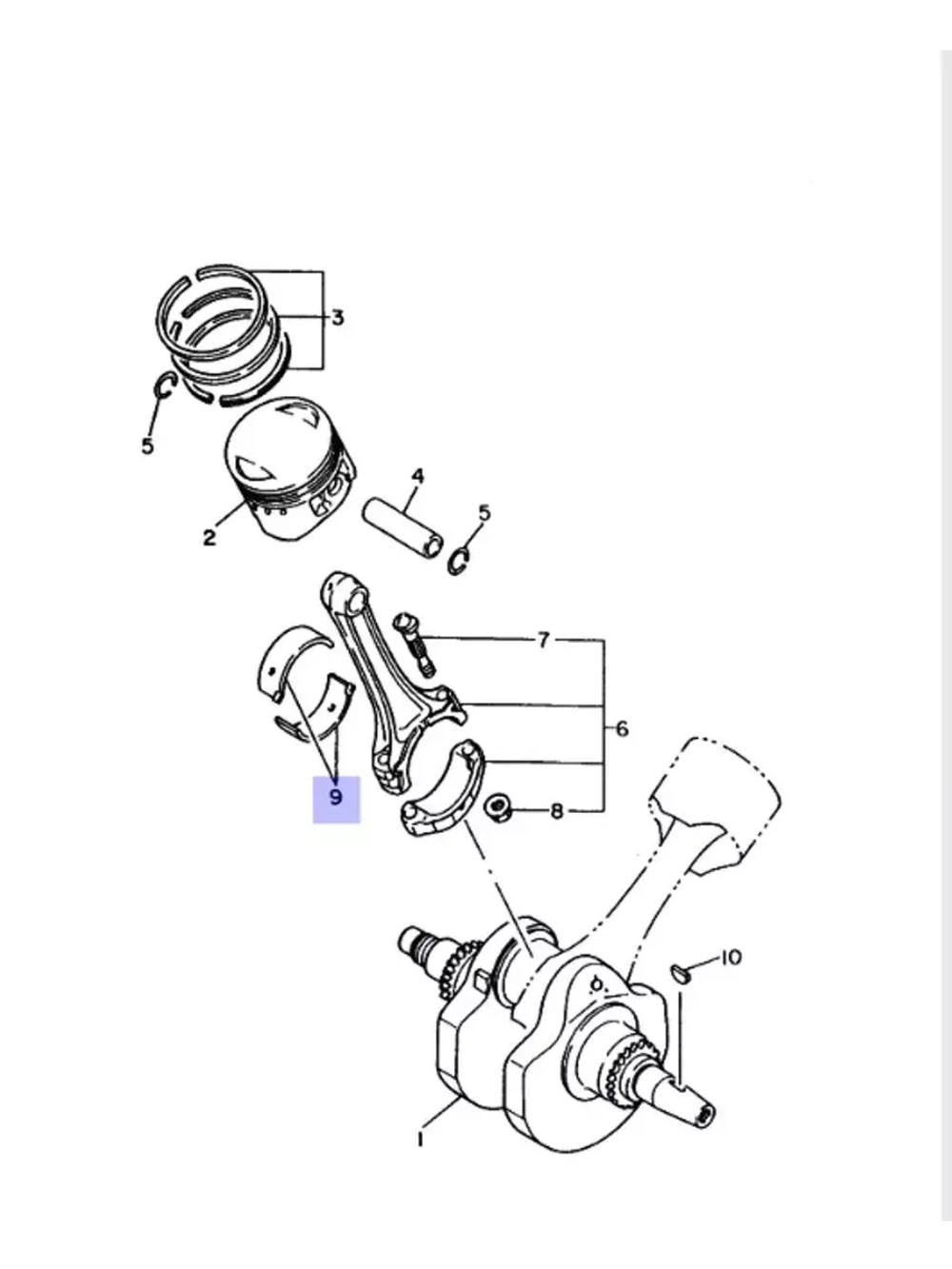 Вкладыш шатунный 22U116563000