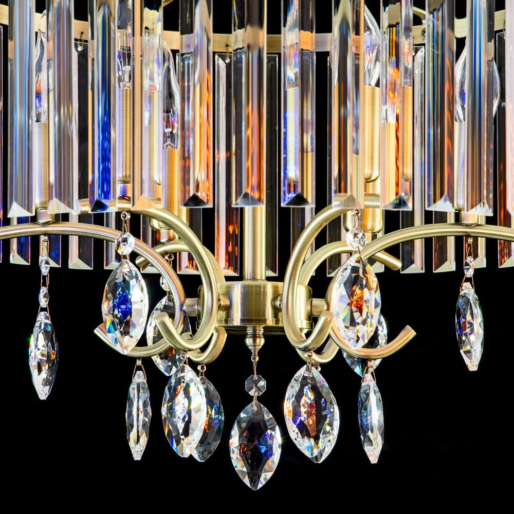 Citilux Инга CL335163 Люстра подвесная хрустальная Бронза