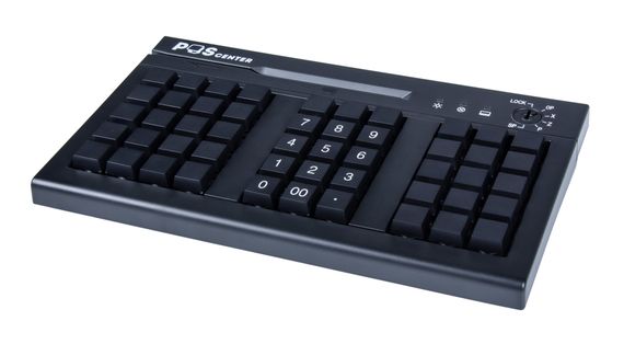 Клавиатура программируемая POScenter S50A (50 клавиш, MSR, ключ, USB), чёрная