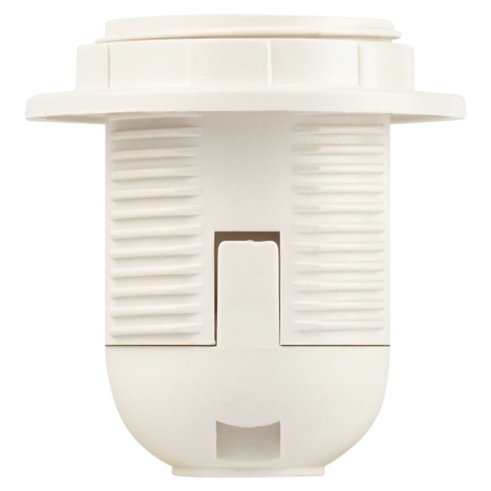 Патрон ЭРА Е27 с кольцом пластик белый без наклейки групповая упаковка 50 шт