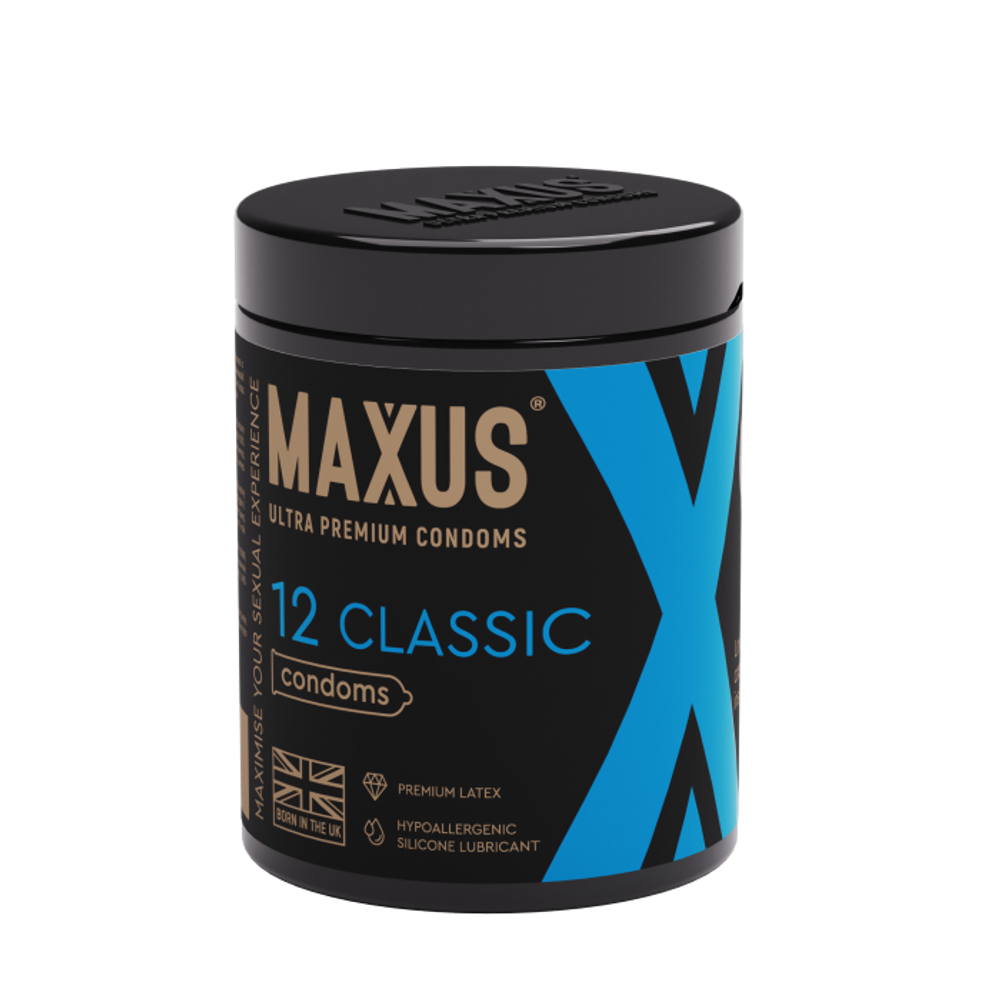 Презервативы MAXUS Classic №12 в железном кейсе, классические X-Edition, 12 шт