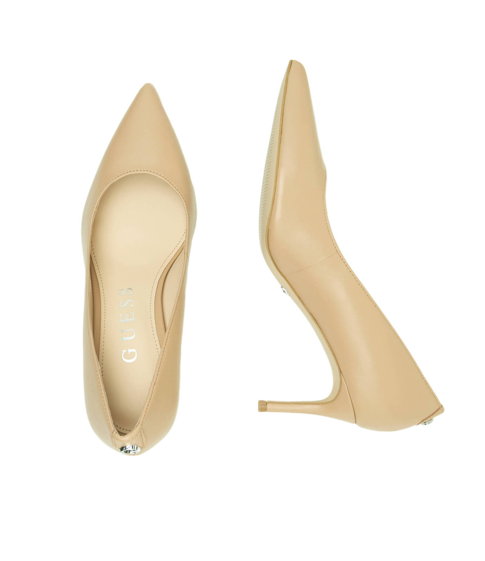 Кожаные туфли на шпильках Guess - бежевый(FLPBV4 LEA08)