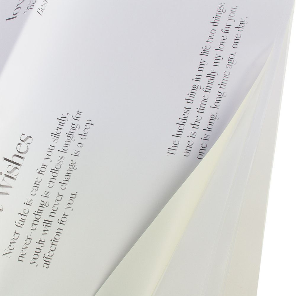 Пленка матовая &quot;Best wishes&quot; 58x58см (20шт) ЗЕЛЕНЫЙ