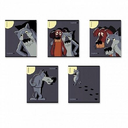 Тетрадь 48л, А5, клетка, Erich Krause Жил-был пёс, выб. лак, ассортимент