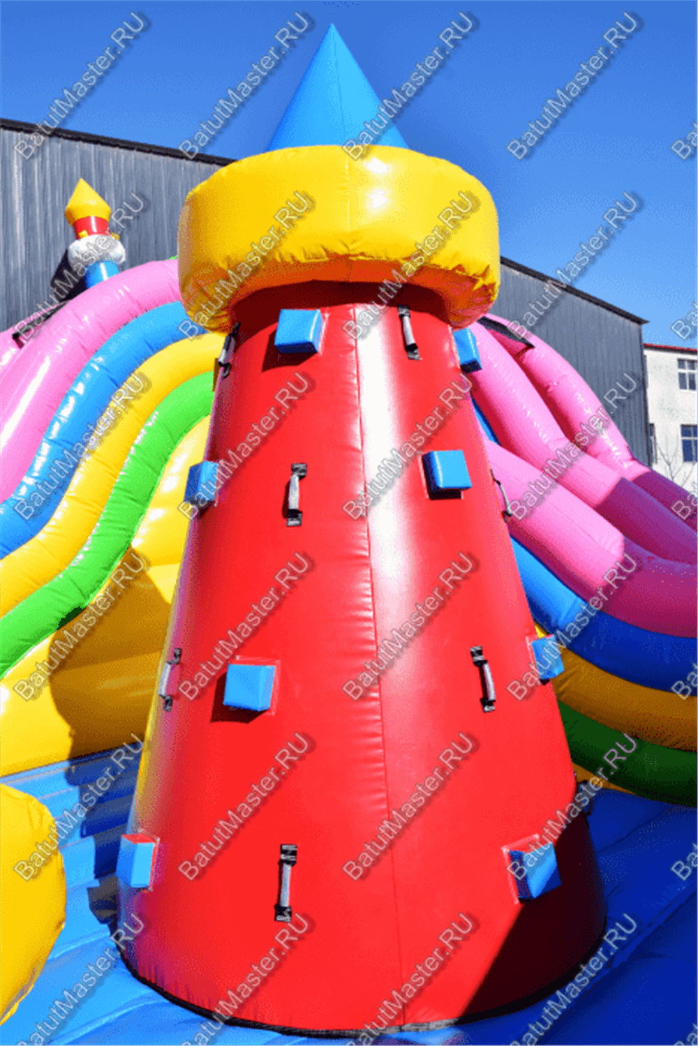 Большая площадка с высокой горкой "Дино-городок", 15*15*6 м