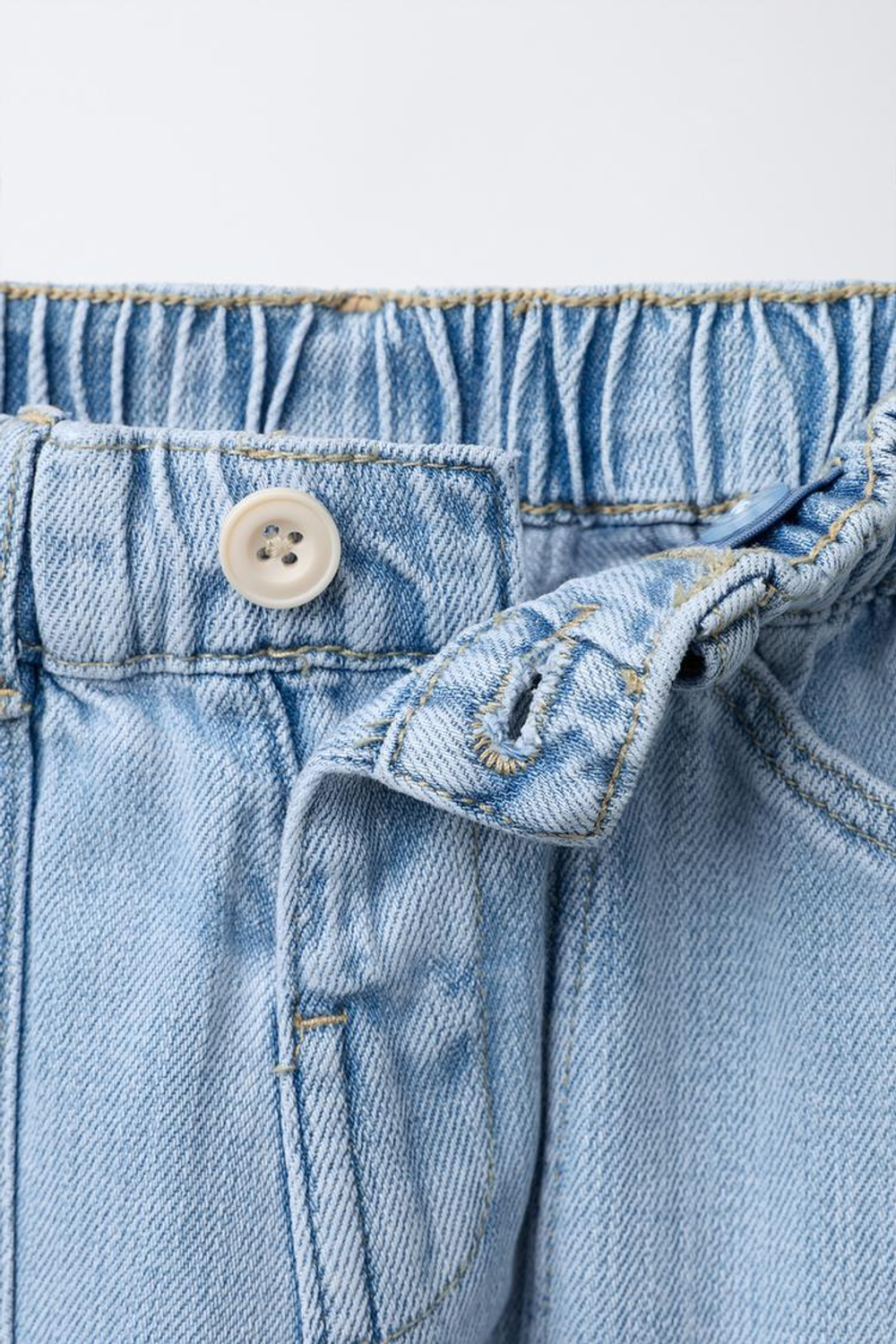 ZARA ДЖИНСЫ BAGGY FLUIDO, ГОЛУБОЙ