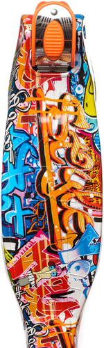 Самокат детский трехколесный Игрокат складной Dino Print Graffiti Orange