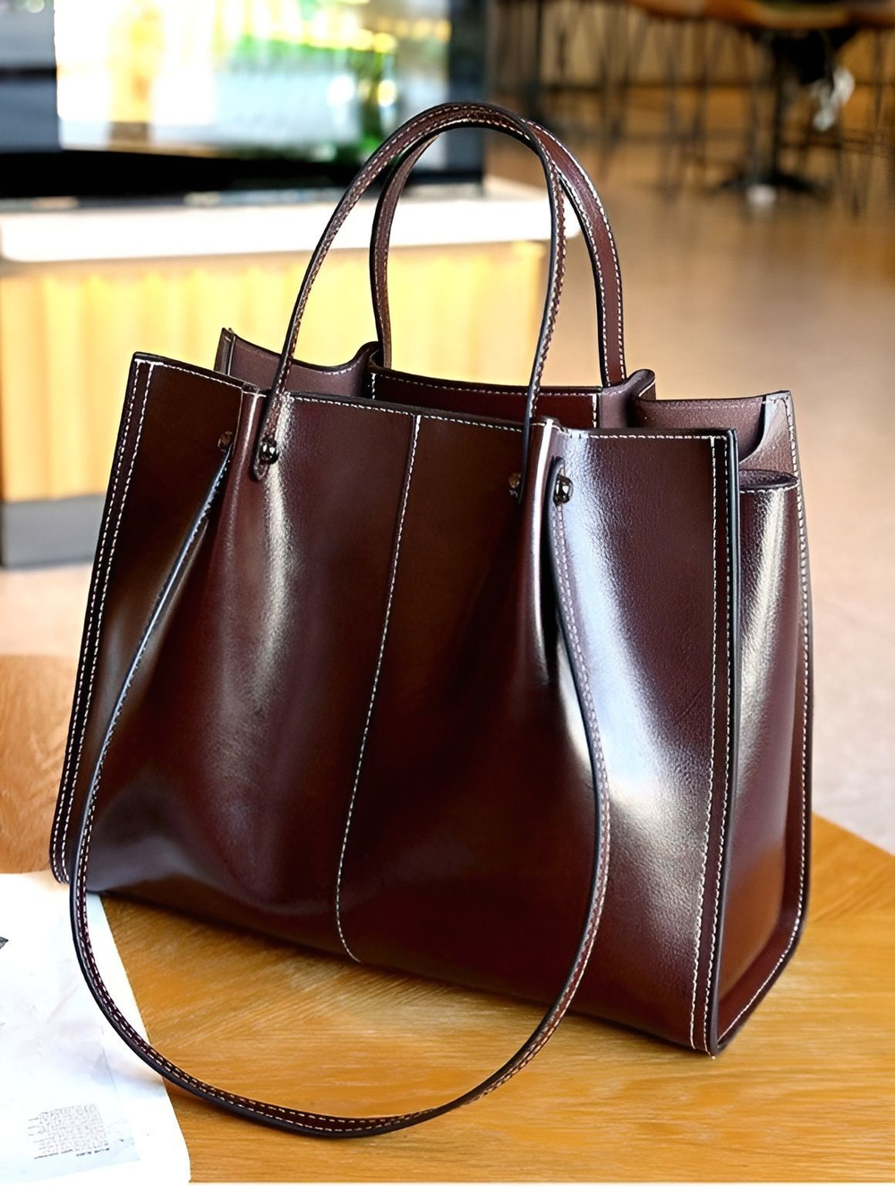 женская сумка на плечо из натуральной кожи