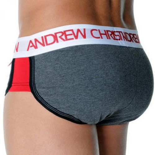 Мужские трусы брифы с задним пуш ап Andrew Christian Active Shape Grey Brief AC54