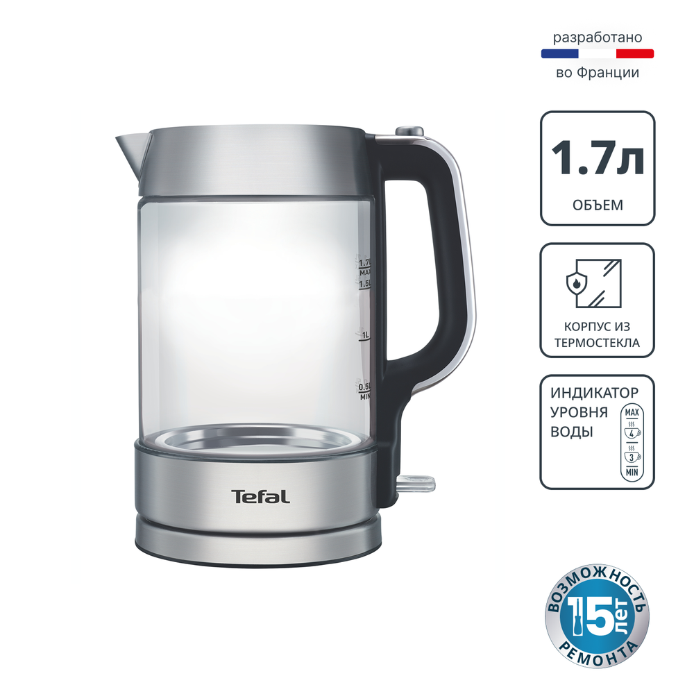Электрический чайник Tefal Glass Kettle KI770D30