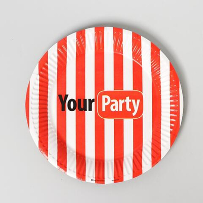 Тарелка бумажная Your party, 18 см