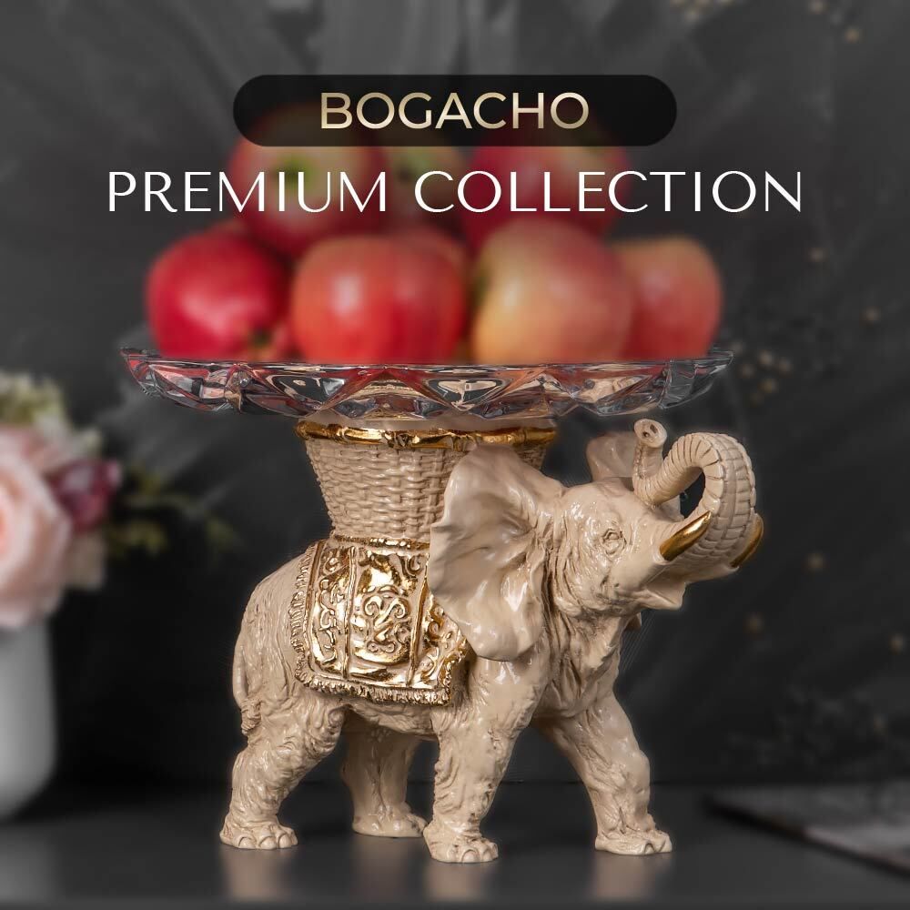 Фруктовница-конфетница Слон Джайпурарт Айвори