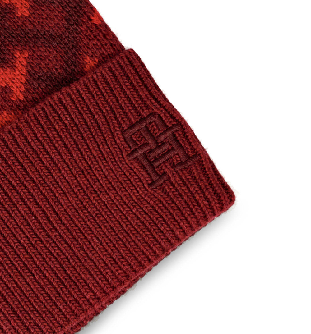 шапка th monogram Tommy Hilfiger - бордовый(AM0AM10491)