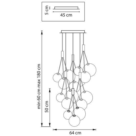 Подвесная светодиодная люстра Lightstar Sferetta 801180
