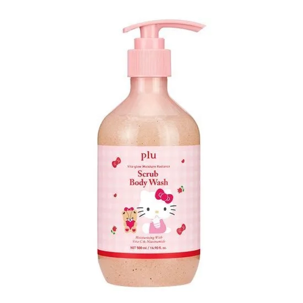 PLU x Hello Kitty Vita-Glow Moisture Radiance Scrub Body Wash 500 g