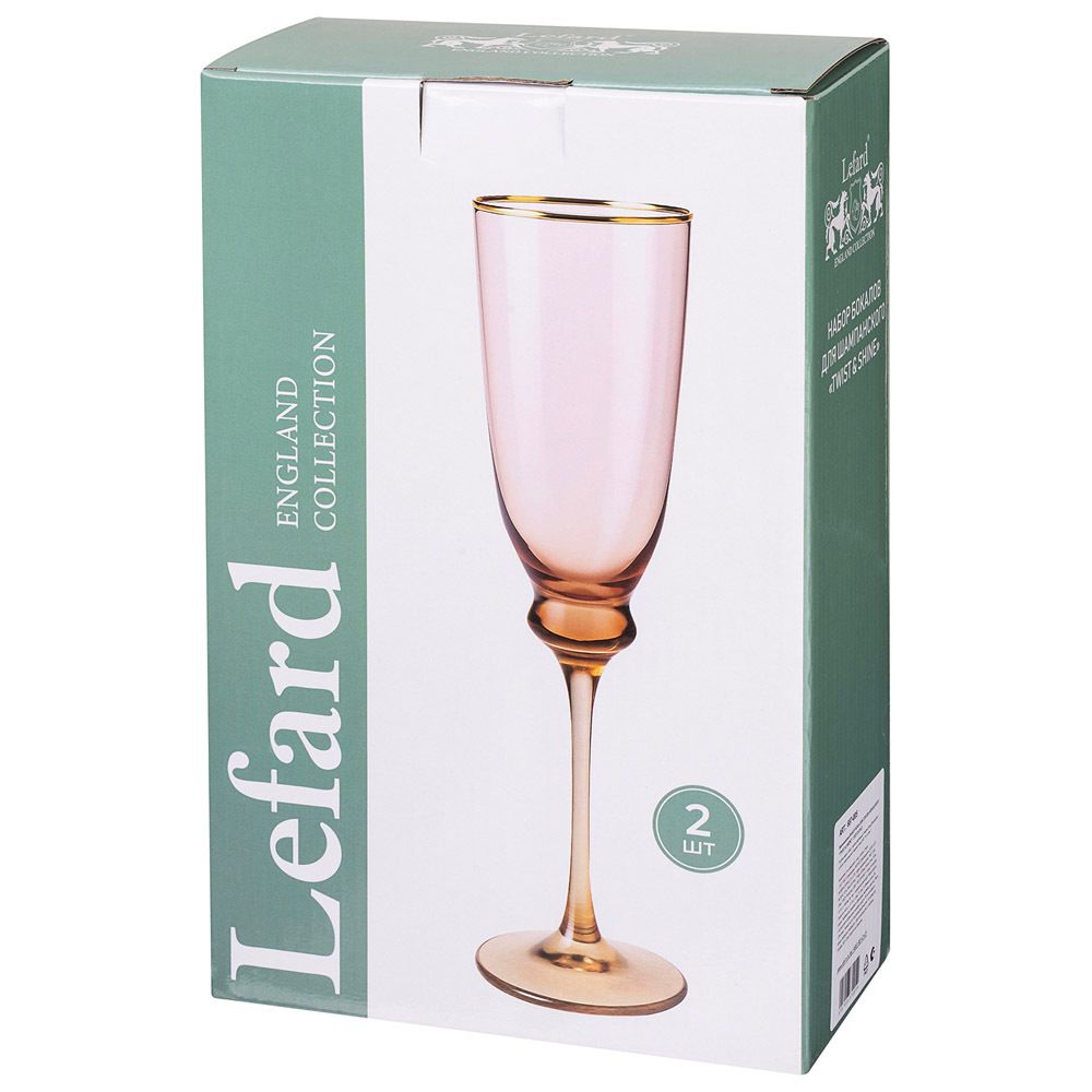 НАБОР БОКАЛОВ ДЛЯ ШАМПАНСКОГО "TWIST & SHINE" PINK, 2 ШТ/210 МЛ