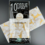 Бумага тишью Золотые олени на белом 50х66 см (10 листов)