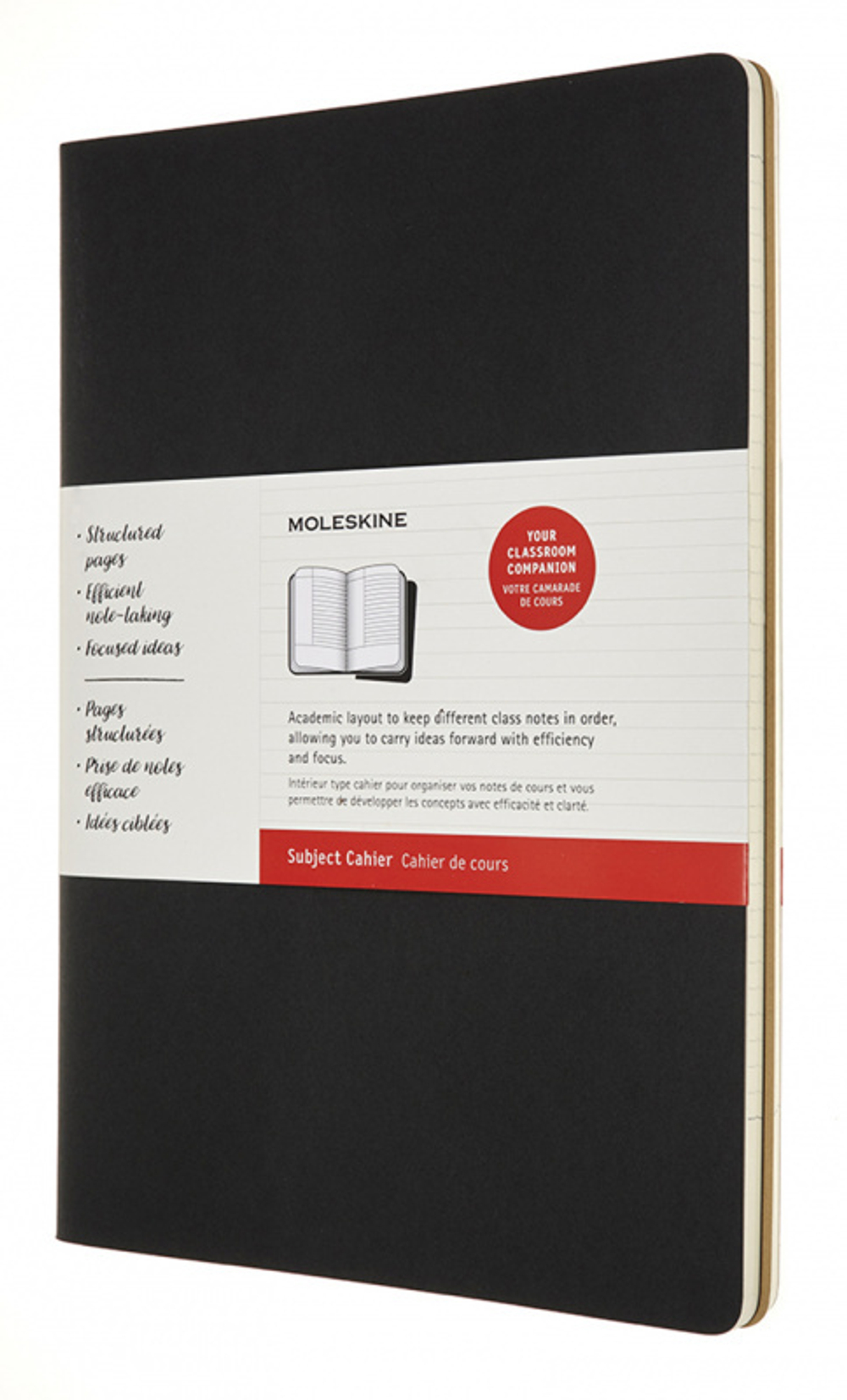 Блокнот (2 шт.) Moleskine Cahier Subject (CH5STNB) 21х29.7см, 160стр. в линейку, черный/бежевый