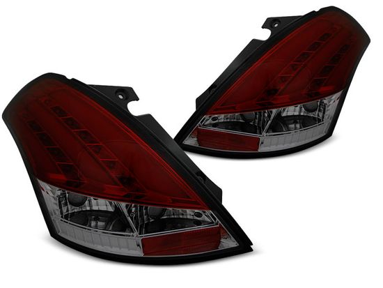 Задние фонари для Suzuki Swift III (10-17) LED красные темные