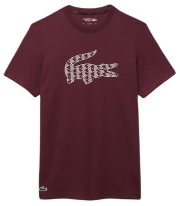 Мужская теннисная футболка Lacoste Ultra Dry Pique Tennis T-Shirt - Коричневый