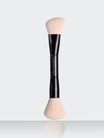 NONSTOPMAKEUP BS02 Sculpt & Glow Blush Brush, Двусторонняя кисть для румян и контуринга. Премиум синтетика, черная, 1шт.