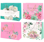 Пакет подарочный 24,5*19,5*9,5 см. "Цветы акварельные" ассорти (Darvish)