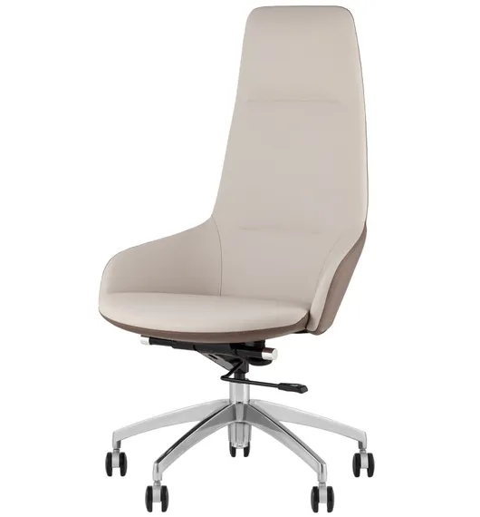 Кресло руководителя Soulo светло-серый, коричневый