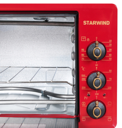 Мини-печь Starwind SMO2025 бордовый