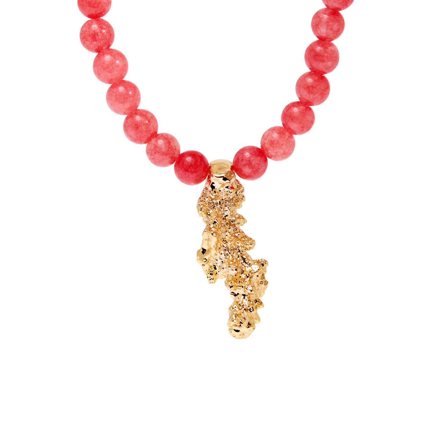 Колье Gold Coral Necklace - Pink