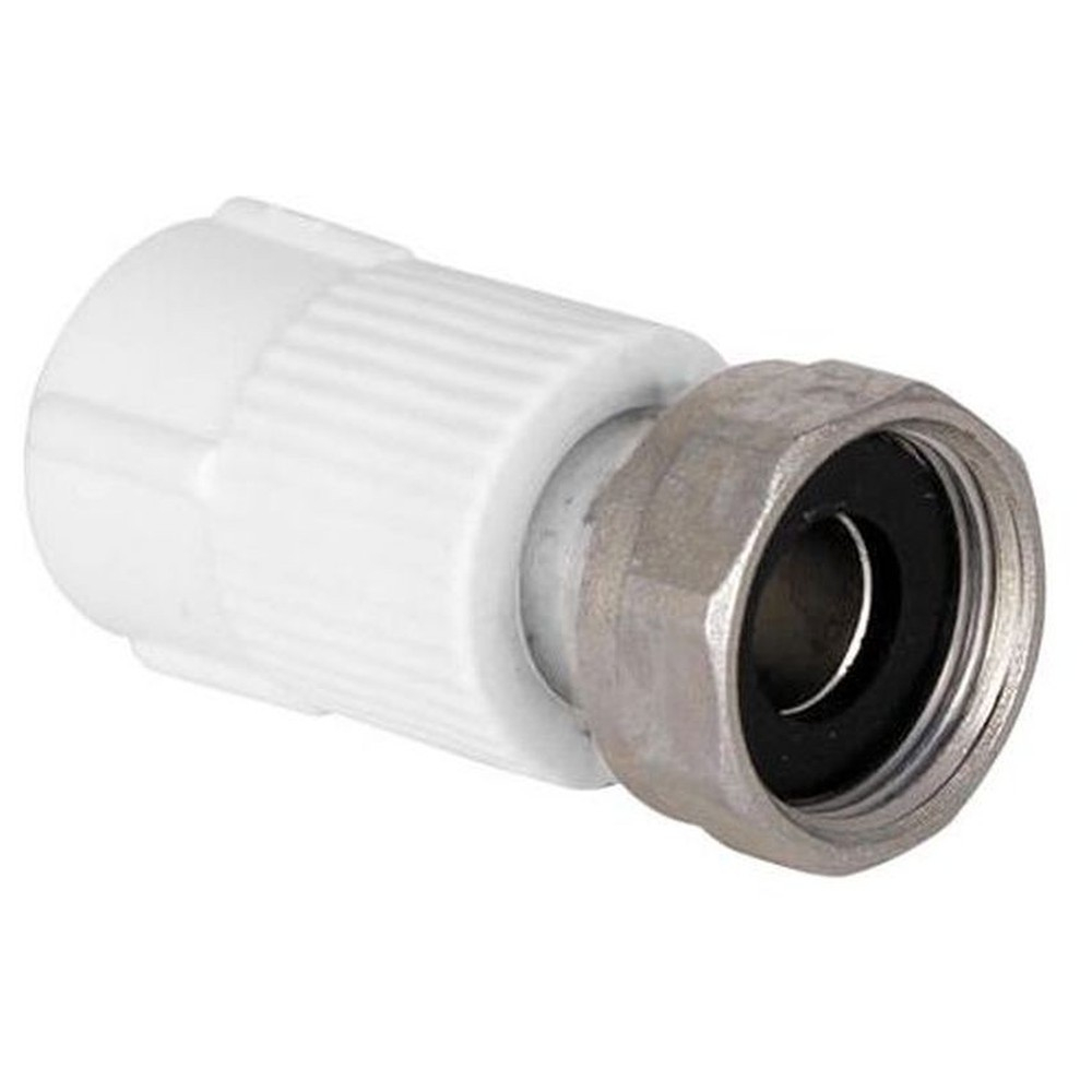 Муфта TEBO бел. PP-R с накидной гайкой 25x1" (мет.штуцер) (20/80), арт. 030021007