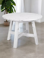 Стол круглый деревянный садовый Ойвинд, белый