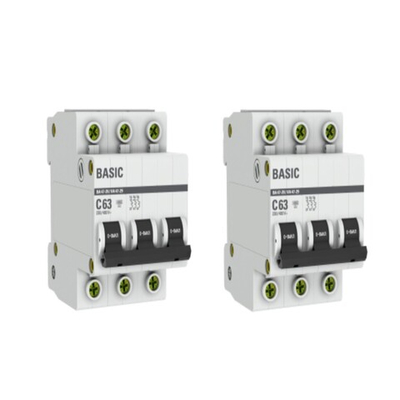 Автоматический выключатель 3P 63А (C) 4,5кА ВА 47-29 Basic 2шт