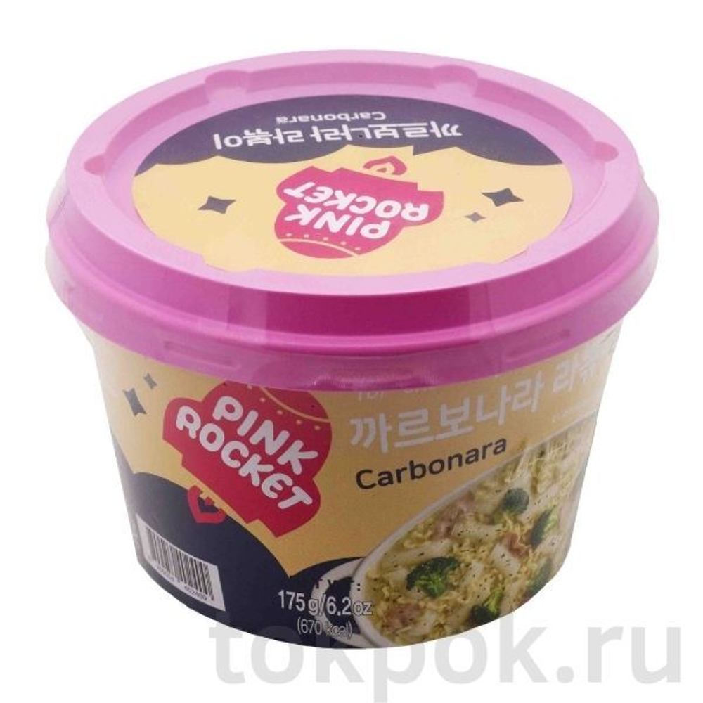 Рисовые клецки с лапшой (рапокки) Pink Rocket  с соусом карбонара, 175 гр