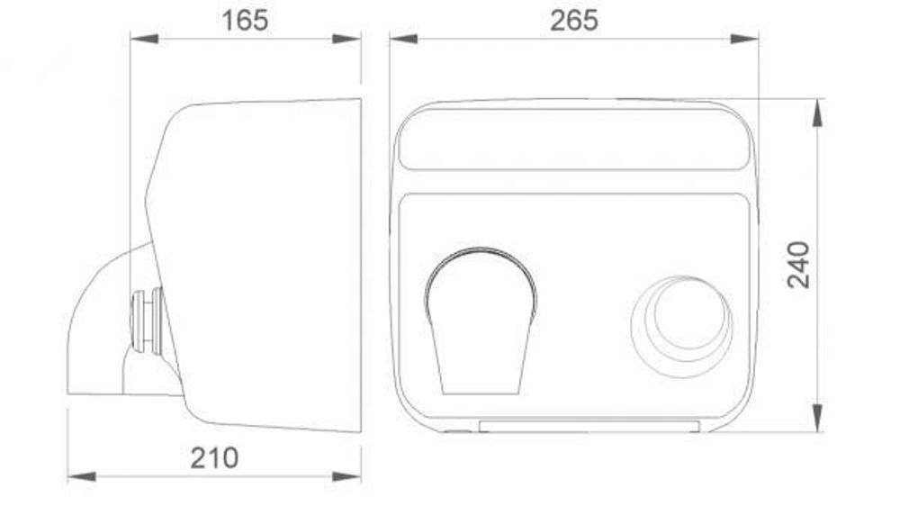 Сушилка c кнопкой 2450 W нерж. сталь CYCLON  01100.S матовый