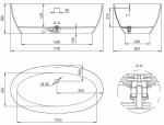 Ванна Salini ALDA S-Stone 170x80 101922M белая матовая