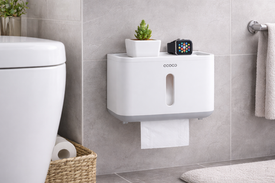 Держатель для бумаги с ящичком: Эстетика скрытого хранения в санузле