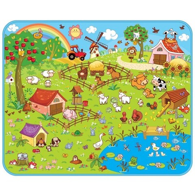 Детский развивающий коврик Mambobaby Ферма 130х160х0,5см