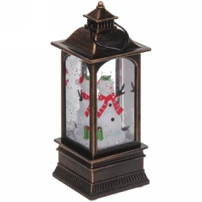 Сувенир с подсветкой Christmas «Фонарь - Весёлый Снеговик» 12,8х5,4 см (3хAG13)