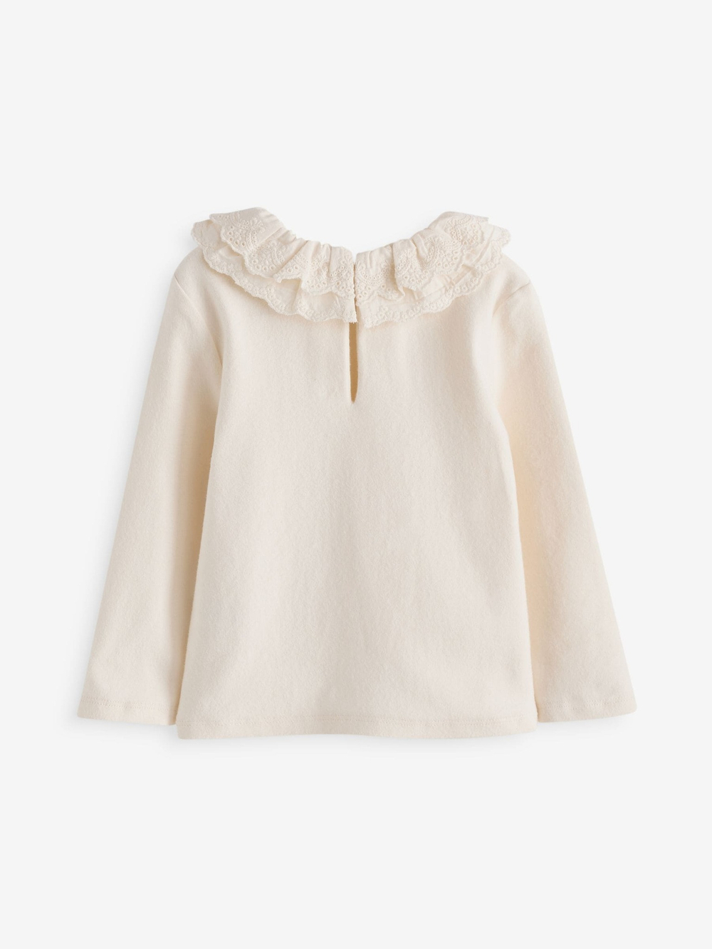 Лонгслив с воротником для девочки Next 168-478, Кремовый