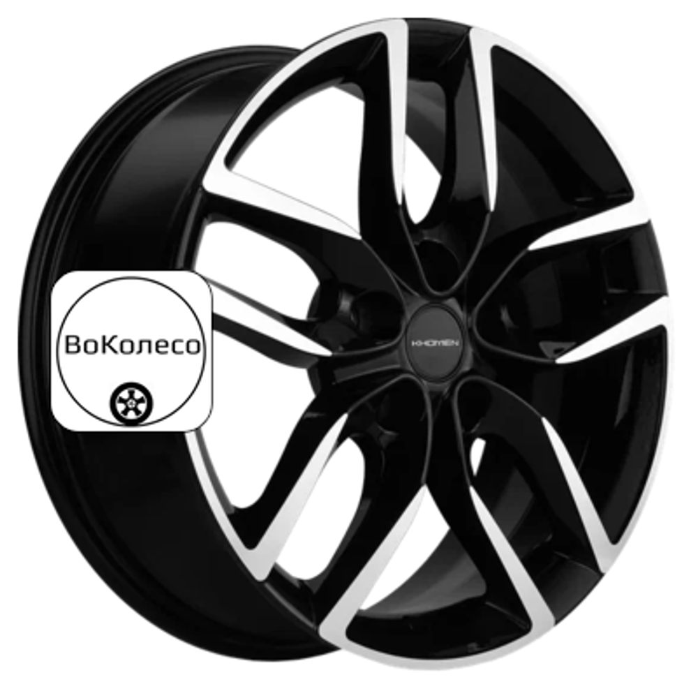 6,5x17/5x114,3 ET45 D54,1 KHW1708 (Geely Coolray) Black-FP Khomen Wheels