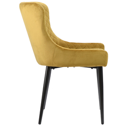 Стул Bergenson Bjorn Calvin велюр желтый