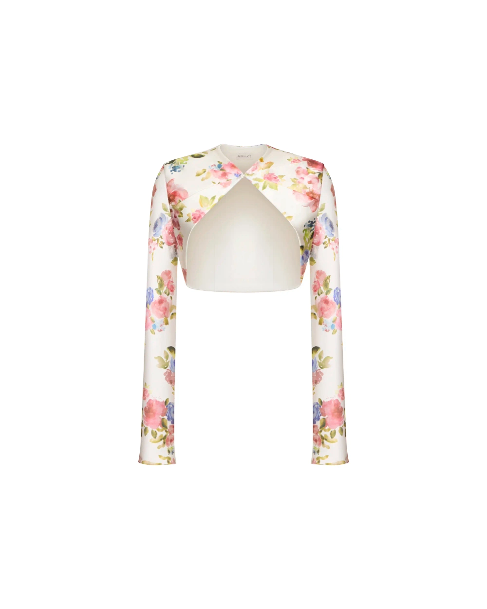 Черри (Cherry), жакет из молочного атласа с цветочным принтом