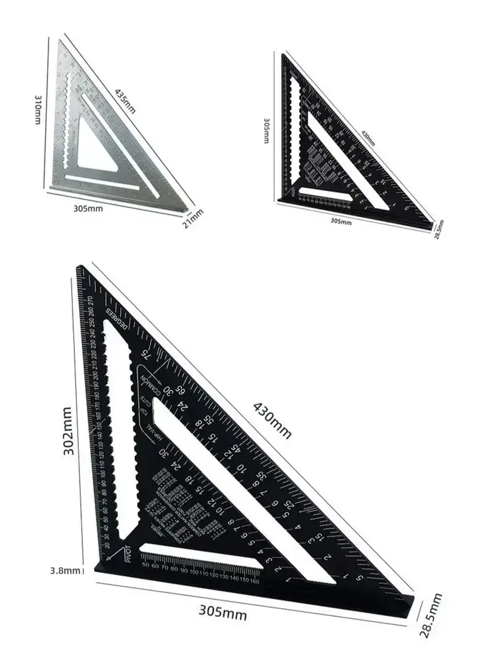 Угольник свенсона металлический 30 см 12" 305мм