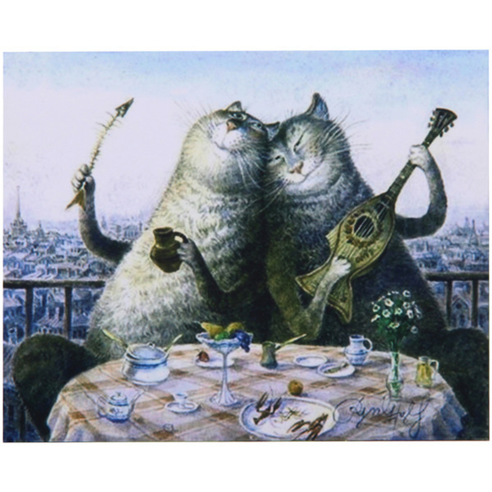 Алмазная мозаика на подрамнике с полным заполнением «МИР ЯРКИХ КРАСОК», довольные котики, 30*40см