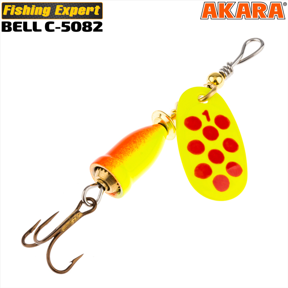 Блесна вращающаяся Akara C-5082 4 гр. 196/Yl-Red