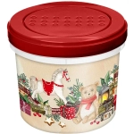 Банка с завинчивающейся крышкой 0,7л с декором «Игрушки» (микс)