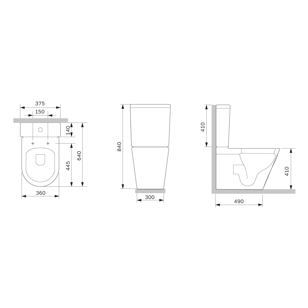 Унитаз-компакт безободковый с сиденьем микролифт AM.PM Func C8F8600SC